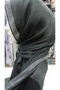 Evening Dress Shawl with Stone Decoration on the Front - 2