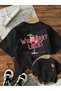 Unisex Wildberry Printed Oversize Crew Neck T-Shirt