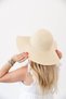 Women's Edt Beige Green Text Detailed Straw Hat - 5