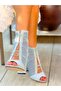 Happy Baby Blue Net Detail 10 cm Heel Summer Boots Sandals - 2