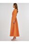 Appliqued Taffeta Dress Peach - 3