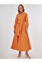 Appliqued Taffeta Dress Peach