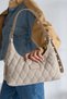 Women's Mink Quilted Patterned Baguette Shoulder Bag, Hand and Shoulder Bag Suitable for Daily Use - 4