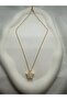 Gold Color Zircon Stone Star Model Steel Necklace - 4