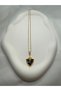 Black Enamel Polar Star Detailed Zircon Stone Shield Charm Gold Gold Color Steel Necklace