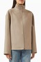 Italian Pima Cotton Bomber Jacket, Sports and Stylish Outerwear, Beige