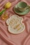 Baroque Stylish White Epoxy Jewelry Tray – Pearl and Gold Jewelry Organizer – Vintage Decorative Tray