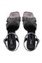 Women's Genuine Leather Metallic Heeled Shoes - 6