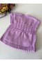 Hand Knitted Lilac Floral Baby Vest |   Handmade |   Baby Girl - 4