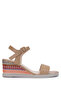 Women's Genuine Leather Camel Heeled Shoes