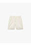 Modal Fabric Lace-Up Waist Shorts with Pocket Detail