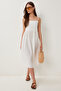 Women's Ecru Strap Summer Midi Ayrobin Dress Dd01357 - 2