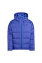 معطف Essentials Climawarm 3 Stripes Puffer Down بغطاء رأس للرجال باللون الأزرق للاستخدام الخارجي