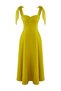 Olive Green A-Line Woven Midi Elegant Evening Gown with Strap Tie Detail for Proms and Graduation Dresses TPRSS24EL00251 - 6