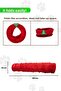 Red Long Cat Tunnel 125 Cm Foldable Cat Tunnel Toy Safe Hideout for Cats - 2