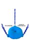 Lovebird round bagel swing double sided swing toy blue - 3