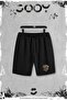 2-Piece Money Design Slim Fit Black Tshirt - Set with Black Shorts - 3