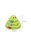 Three-Tiered Rotating Ball Cat Toy with Cat Head, 24.5x19.5 cm, Pink - 5