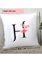 Floral Letter H Pillow - 2