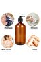 Amber Glass Bottle Liquid Soap Hand Soap Dishwashing Liquid Shampoo Shower Gel Lotion Types 500ml 1 Piece - 2