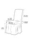 Standard 6-Piece Elastic Wrapped Chair Cover with Skirts - 3