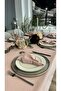 Royal Linen Textured Tablecloth Powder Pink - 4