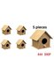 Wooden Bird House Bird Nest 10 cm X 10 cm X 12 cm Paintable Bird Nest. - 5 Piece Mixed Color Set