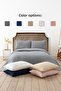 Waffle Double Navy Blue Pique Set - Soft and High-Quality Pique and Pillowcase - 200X220 cm - 5