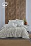 Nergiz Double 9 Piece Duvet Cover and Pike Set - Floral Embroidered