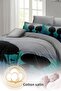 Valentine's Day Special Double Duvet Cover Set Cotton Satin Moon Dreams - 4