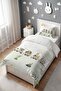 Nature Safari Train Patterned Single Baby Kids Bedding Set - 3