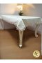 Leather Laced Self Patterned Wipeable Tablecloth - 2