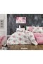 Pink Flower Butterfly Duvet Cover Set, Fitted Sheet, Single Duvet Cover Set - 3