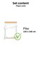 100% Cotton Double Bedspread Pique, Waffle Pattern, Cream Pique with Pompom - 6