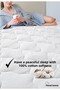 100% Cotton |   Quilted Liquid-Proof Mattress Cover |   Full Edge, Single, Double Mattress Protector Mattress Pad - 4