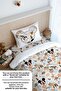 Single Fitted Sheet Set - Cartoon Series - Little Mouse and All His Friends Pattern - 3