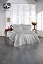 Amore Heart Embroidered Cotton Satin Single 4 Piece Duvet Cover Set