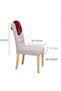 1 Piece Light Gray Silk Velvet Chair Cover - Standard with Elastics - 4