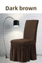6 Wrapped Chair CoversLycra Skirted Elastic Washable Chair Cover