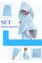 Baby Towel and Washcloth Set - 100% Organic Muslin Bath Washcloth and Towel Set