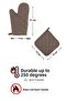 Simple Set of 3 Kitchen Apron Set with Adjustment Hanger (GLOVES, GRIPS) - 6