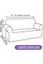 Lycra seat cover flexible square pattern three-seater seat cover with washable rubber - 6