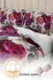Cotton Satin Double Duvet Cover Set with Elastic Sheets Rose Duvet Cover - 5