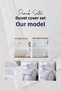 300 Tc King Cotton Satin Embroidered Duvet Cover Set Battal Double 6 Piece Cream Off White Secret - 7