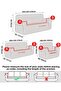Jacquard Sofa Bar, Plain Pattern 3+3+1+1 Elastic, Sofor Special and Cover 3311 Cream - 4