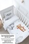 Baby Size Fitted Sheet Set - Iconic Series - Bear Holding Balloons - 3