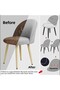 Oval Chair Cover Retro Chair Cover Elastic Jacquard Stick Pattern (Small Size) 1 Piece - 8
