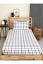 Square Patterned Printed Single Elastic Sheet Set
