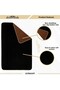 Ultrasoft Plain Black 3-Piece Bathroom Rug Mat Non-Slip Leather Base Machine Washable Toilet Seat Set - 2