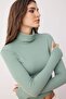 Dark Mint Fitted Turtleneck Finger Detailed Ribbed Stretch Knitted Blouse TWOAW21BZ0071 - 2